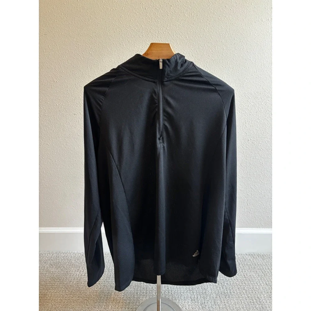 Adidas Golf Quarter Zip Pullover XL Black Performance Athletic Activewear Top‎